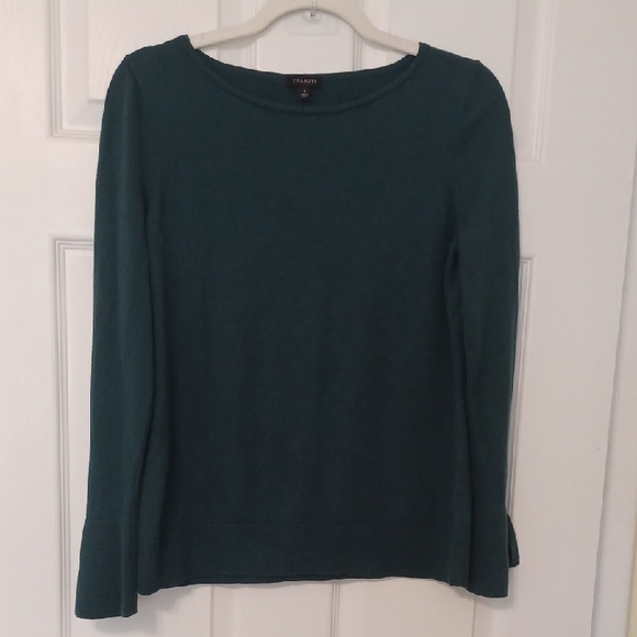 Talbots Sz S, Elegant dark Green, Cashmere/cotton Sweater . Flairs At The Wrist - Picture 1 of 9